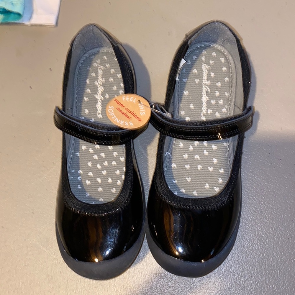 New Hanna Andersson girls black Mary Jane shoes size 2.5